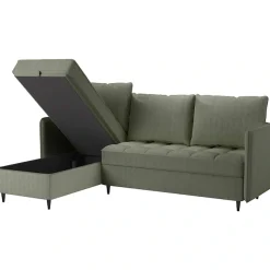 Dorel Home Ecksofa »LINDHUS, Cord, L-Form, Breite 194cm, verschiedene Stellvarianten« Recamiere, Stauraum, Modulsofa