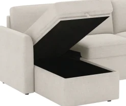 Dorel Home Ecksofa »NORDHUS, L-Form, 200 cm, Recamiere rechts/links montierbar« mit Stauraum, feiner Webstoff-Bezug