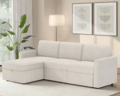 Dorel Home Ecksofa »NORDHUS, L-Form, 200 cm, Recamiere rechts/links montierbar« mit Stauraum, feiner Webstoff-Bezug