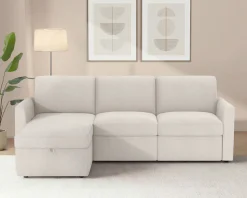 Dorel Home Ecksofa »NORDHUS, L-Form, 200 cm, Recamiere rechts/links montierbar« mit Stauraum, feiner Webstoff-Bezug