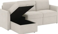 Dorel Home Ecksofa »NORDHUS, L-Form, 200 cm, Recamiere rechts/links montierbar« mit Stauraum, feiner Webstoff-Bezug