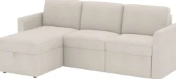 Dorel Home Ecksofa »NORDHUS, L-Form, 200 cm, Recamiere rechts/links montierbar« mit Stauraum, feiner Webstoff-Bezug