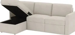 Dorel Home Ecksofa »NORDHUS, L-Form, 200 cm, Recamiere rechts/links montierbar« mit Stauraum, feiner Webstoff-Bezug