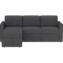Dorel Home Ecksofa »NORDHUS, L-Form, 200 cm, Recamiere rechts/links montierbar« mit Stauraum, softer Cord-Bezug