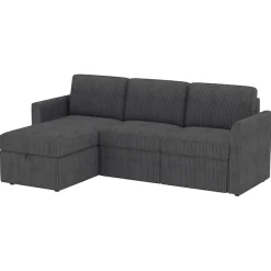 Dorel Home Ecksofa »NORDHUS, L-Form, 200 cm, Recamiere rechts/links montierbar« mit Stauraum, softer Cord-Bezug