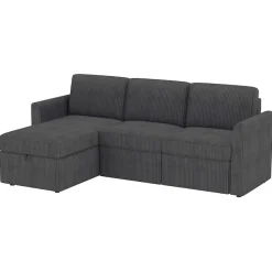 Dorel Home Ecksofa »NORDHUS, L-Form, 200 cm, Recamiere rechts/links montierbar« mit Stauraum, softer Cord-Bezug