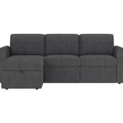 Dorel Home Ecksofa »NORDHUS, L-Form, 200 cm, Recamiere rechts/links montierbar« mit Stauraum, softer Cord-Bezug