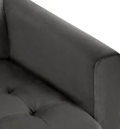 Dorel Home Ecksofa »Strummer, L-Form,« in Veloursstoff, Ottomane beidseitig montierbar, Sitzhöhe 46 cm