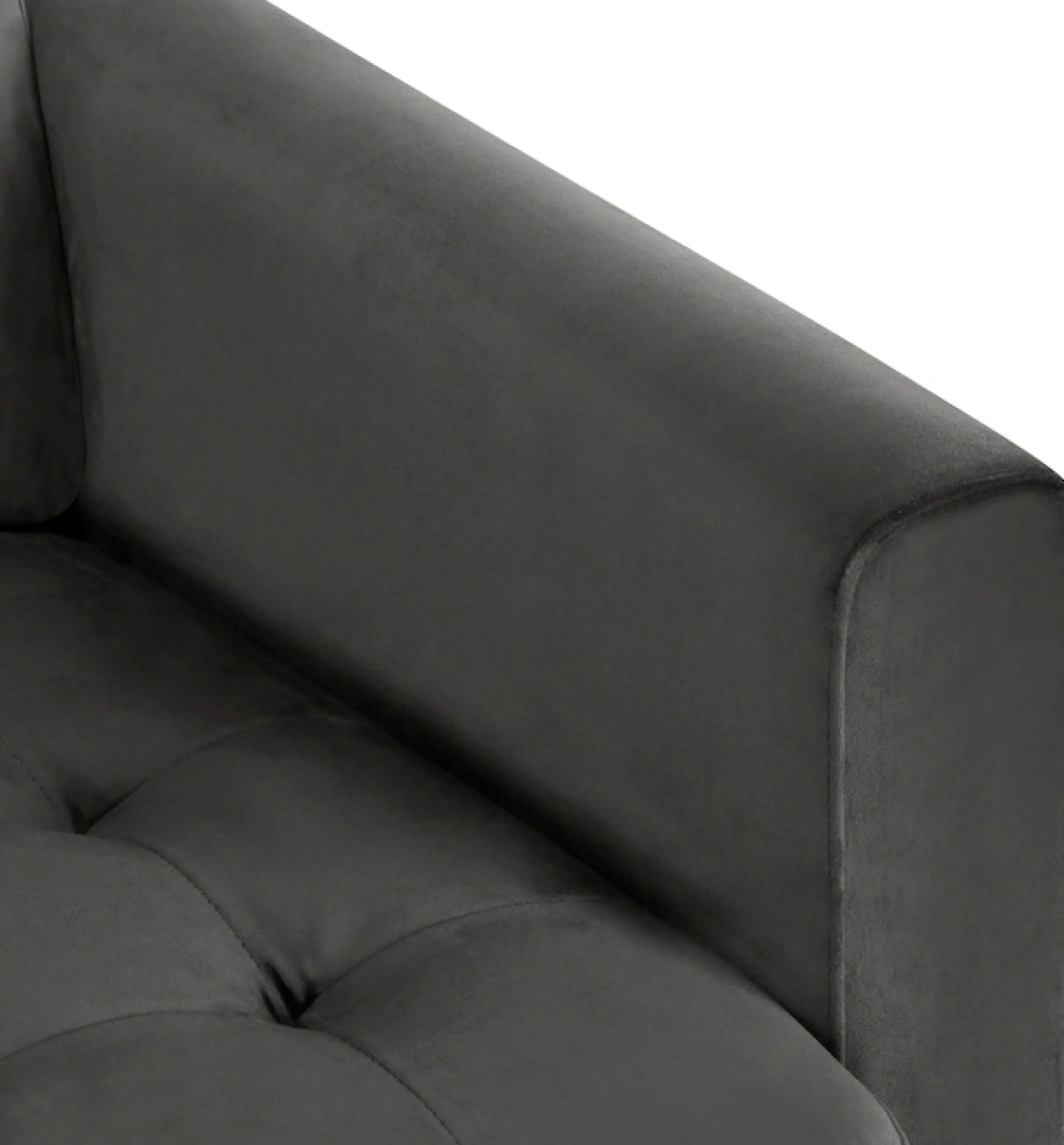 Dorel Home Ecksofa »Strummer, L-Form,« in Veloursstoff, Ottomane beidseitig montierbar, Sitzhöhe 46 cm