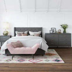 Dorel Home Kommode »Westerleigh« mit 6 Schubladen, MDF, Beine aus Massivholz, Höhe 85 cm, Breite 145 cm