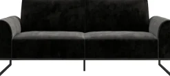 Dorel Home Schlafsofa »Adley« Veloursstoff, Schlaffunktion, Rückenlehne 2-teilig, Sitzhöhe 47,5 cm