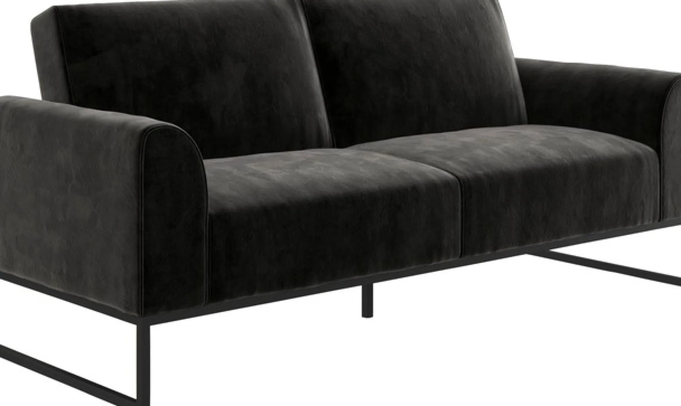 Dorel Home Schlafsofa »Adley« Veloursstoff, Schlaffunktion, Rückenlehne 2-teilig, Sitzhöhe 47,5 cm