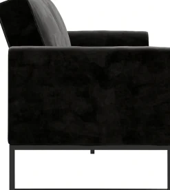 Dorel Home Schlafsofa »Adley« Veloursstoff, Schlaffunktion, Rückenlehne 2-teilig, Sitzhöhe 47,5 cm