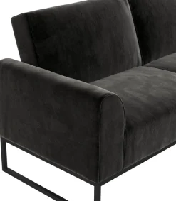 Dorel Home Schlafsofa »Adley« Veloursstoff, Schlaffunktion, Rückenlehne 2-teilig, Sitzhöhe 47,5 cm