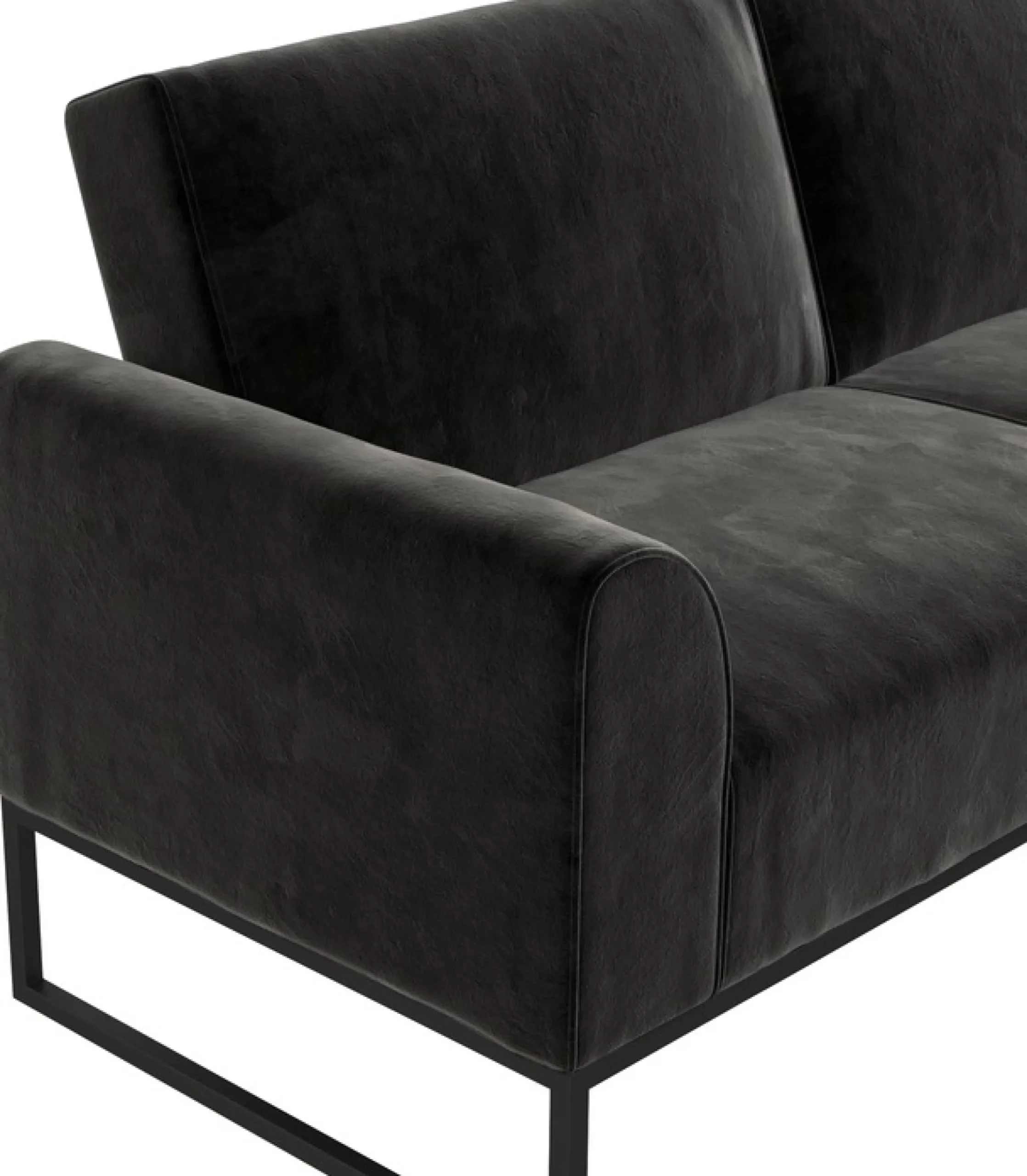 Dorel Home Schlafsofa »Adley« Veloursstoff, Schlaffunktion, Rückenlehne 2-teilig, Sitzhöhe 47,5 cm