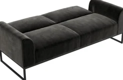 Dorel Home Schlafsofa »Adley« Veloursstoff, Schlaffunktion, Rückenlehne 2-teilig, Sitzhöhe 47,5 cm