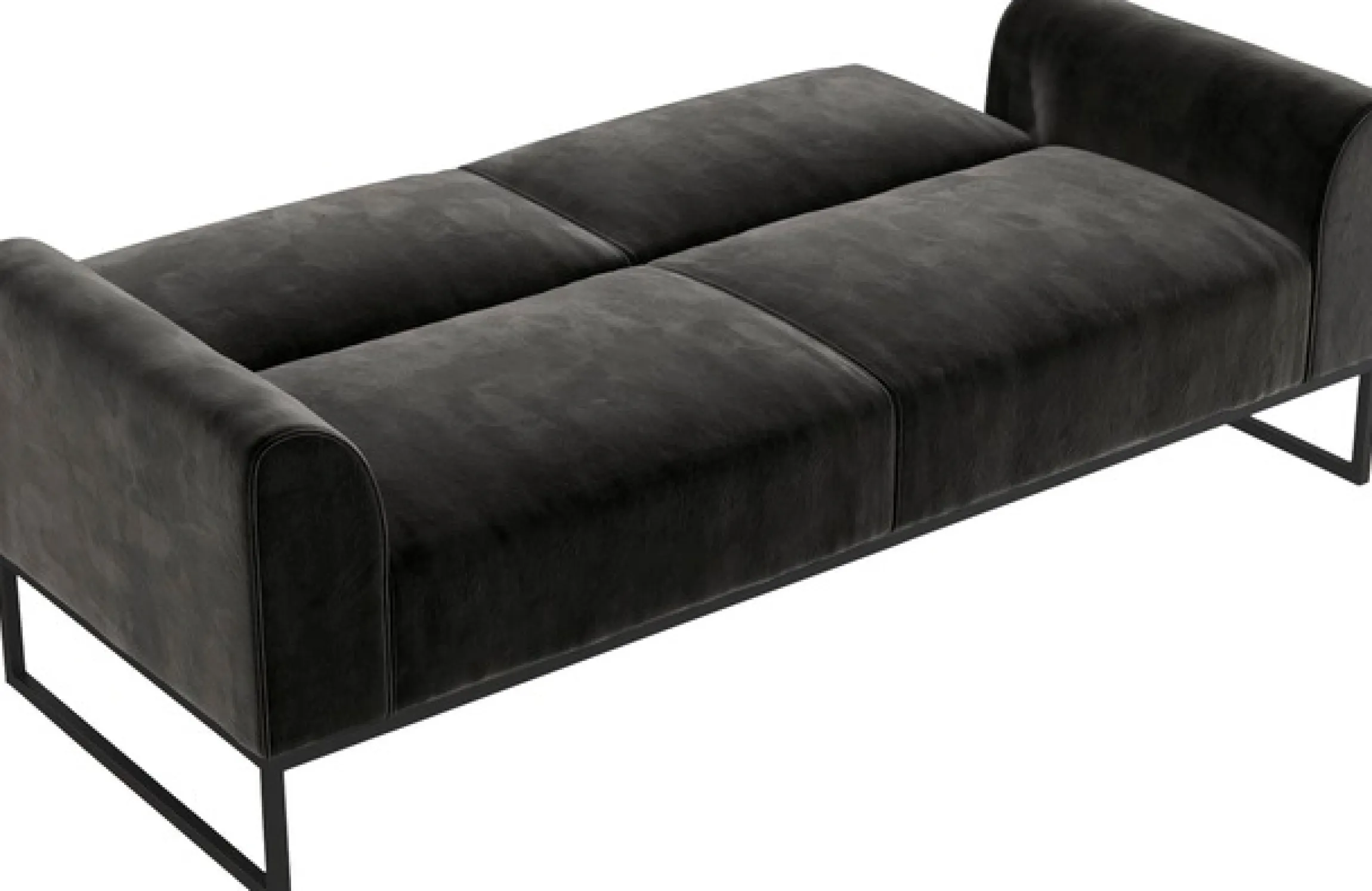 Dorel Home Schlafsofa »Adley« Veloursstoff, Schlaffunktion, Rückenlehne 2-teilig, Sitzhöhe 47,5 cm