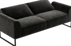 Dorel Home Schlafsofa »Adley« Veloursstoff, Schlaffunktion, Rückenlehne 2-teilig, Sitzhöhe 47,5 cm