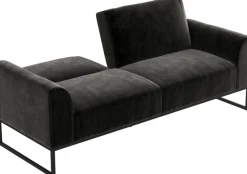 Dorel Home Schlafsofa »Adley« Veloursstoff, Schlaffunktion, Rückenlehne 2-teilig, Sitzhöhe 47,5 cm