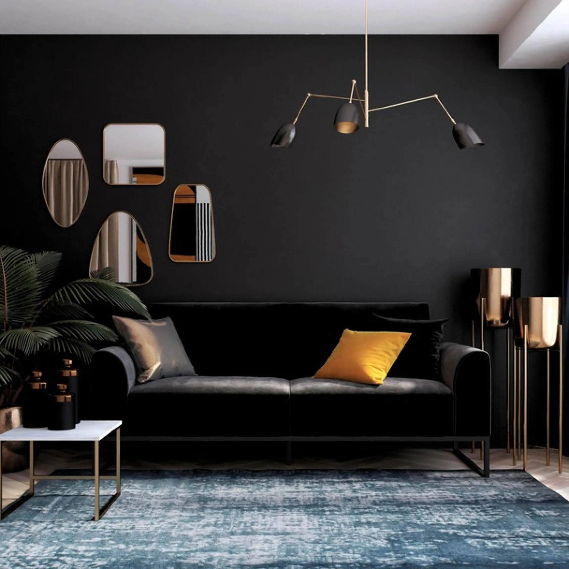 Dorel Home Schlafsofa »Adley« Veloursstoff, Schlaffunktion, Rückenlehne 2-teilig, Sitzhöhe 47,5 cm