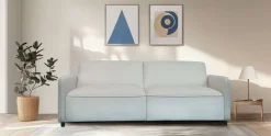 Dorel Home 3-Sitzer »Allie Curved Schlafsofa 209 cm« Bettfunktion (110/190), verstellbare Rückenlehne, Cord u. Velours