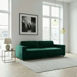 Dorel Home 3-Sitzer »ALLIE Schlafsofa 225 cm« Bett-Funktion (108/190cm), trendiger Cord o. pflegeleichter Velours