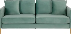 Dorel Home 3-Sitzer »Highland« pflegeleichter Veloursbezug, Sitz und Rücken gepolstert, Sitzhöhe 46cm