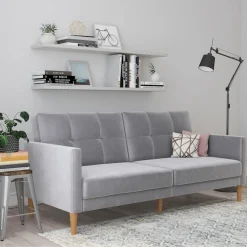 Dorel Home 3-Sitzer »Lilly« Bett-Funktion, Rückenlehne 3-fach verstellbar, Sitzhöhe 43 cm