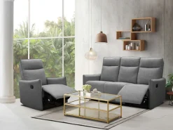 Dorel Home 3-Sitzer »Lugo, Kinosofa mit Reclinerfunktion in Kunstleder und Webstoff« mit manueller Relaxfunktion in 2 Sitzen