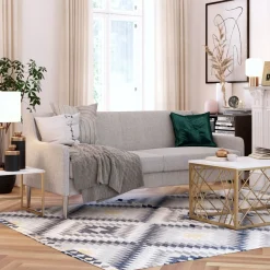 Dorel Home 3-Sitzer »Virginia« Webstoff, Sitz und Rücken gepolstert, Beine aus Stahl, Sitzhöhe 42,5cm