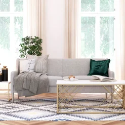 Dorel Home 3-Sitzer »Virginia« Webstoff, Sitz und Rücken gepolstert, Beine aus Stahl, Sitzhöhe 42,5cm