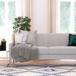 Dorel Home 3-Sitzer »Virginia« Webstoff, Sitz und Rücken gepolstert, Beine aus Stahl, Sitzhöhe 42,5cm
