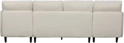 Dorel Home Wohnlandschaft »LINDHUS, Chenille, Modulsofa, verschiedene Stellvarianten« Breite als U-Form (254cm) mit Verbindern fixierbar, Recamiere,Stauraum
