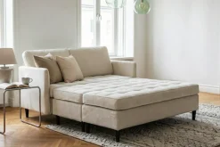 Dorel Home Wohnlandschaft »LINDHUS, Chenille, Modulsofa, verschiedene Stellvarianten« Breite als U-Form (254cm) mit Verbindern fixierbar, Recamiere,Stauraum