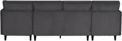 Dorel Home Wohnlandschaft »LINDHUS, Cord, Modulsofa, verschiedene Stellvarianten« Breite als U-Form (254cm) mit Verbindern fixierbar, Recamiere,Stauraum