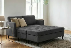 Dorel Home Wohnlandschaft »LINDHUS, Cord, Modulsofa, verschiedene Stellvarianten« Breite als U-Form (254cm) mit Verbindern fixierbar, Recamiere,Stauraum