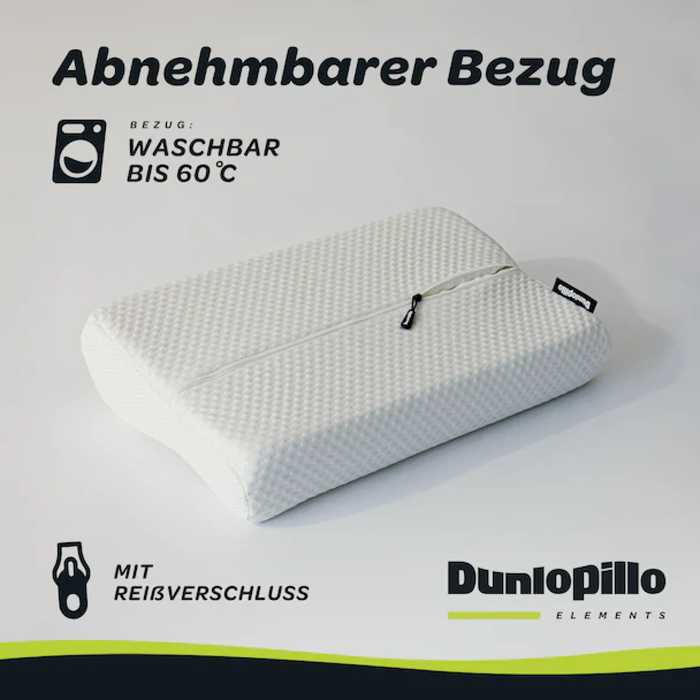 Dunlopillo Nackenstützkissen »Home, Nackenstützkissen aus Viskoschaum 30x50 cm« Füllung: 100% Polyurethan 1 Stk. tlg. entlastet die Wirbelsäule, allergikergeeignet (Hausstauballergiker)