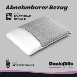 Dunlopillo Nackenstützkissen »Climate Control, NEUHEIT, in 40cm x 60cm x 13cm, Made in EU« Füllung: Viskoschaum 1 Stk. tlg. Temperaturregulierendes Visko-Nackenstützkissen