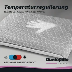 Dunlopillo Nackenstützkissen »Climate Control, NEUHEIT, in 40cm x 60cm x 13cm, Made in EU« Füllung: Viskoschaum 1 Stk. tlg. Temperaturregulierendes Visko-Nackenstützkissen