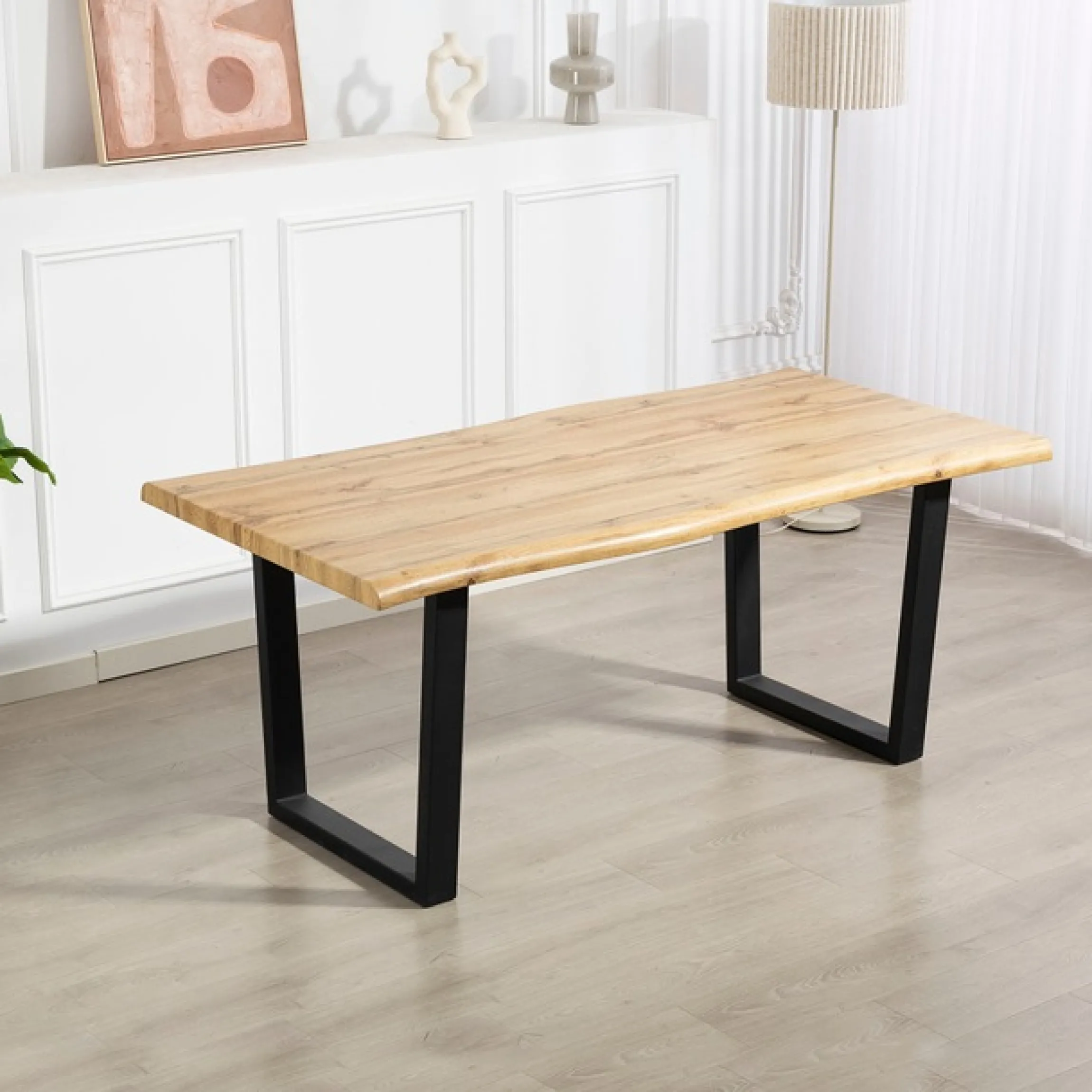 Duo Collection Baumkantentisch »Tisch Thea« Massives Kufengestell aus Metall, Belastbarkeit bis 100 kg