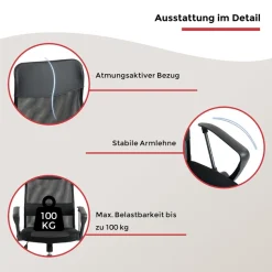 Duo Collection Bürostuhl »Regensburg« () mit verchromten Fußkreuz, Chefsessel