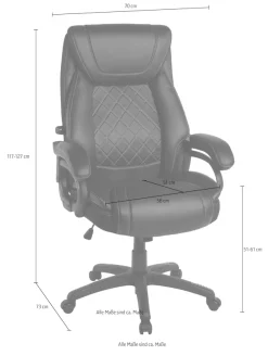 Duo Collection Chefsessel »Chefsessel Benito XXL« () 1 Stk.Federkern, Lordosenunterstützung, bis 150 kg belastbar