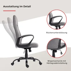 Duo Collection Chefsessel »Merlin« () Schreibtischstuhl, mit gepolsterten Armlehnen
