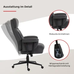 Duo Collection Chefsessel »Tiago XXL« () Belastbarkeit bis zu 150 kg, Taschenfederkern im Sitz