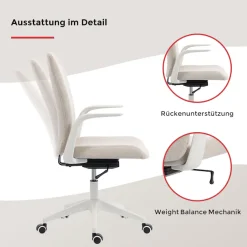 Duo Collection Drehstuhl »Floris« () 1 Stk.Weight Balance Mechanik - passt sich jedem Körpergewicht an