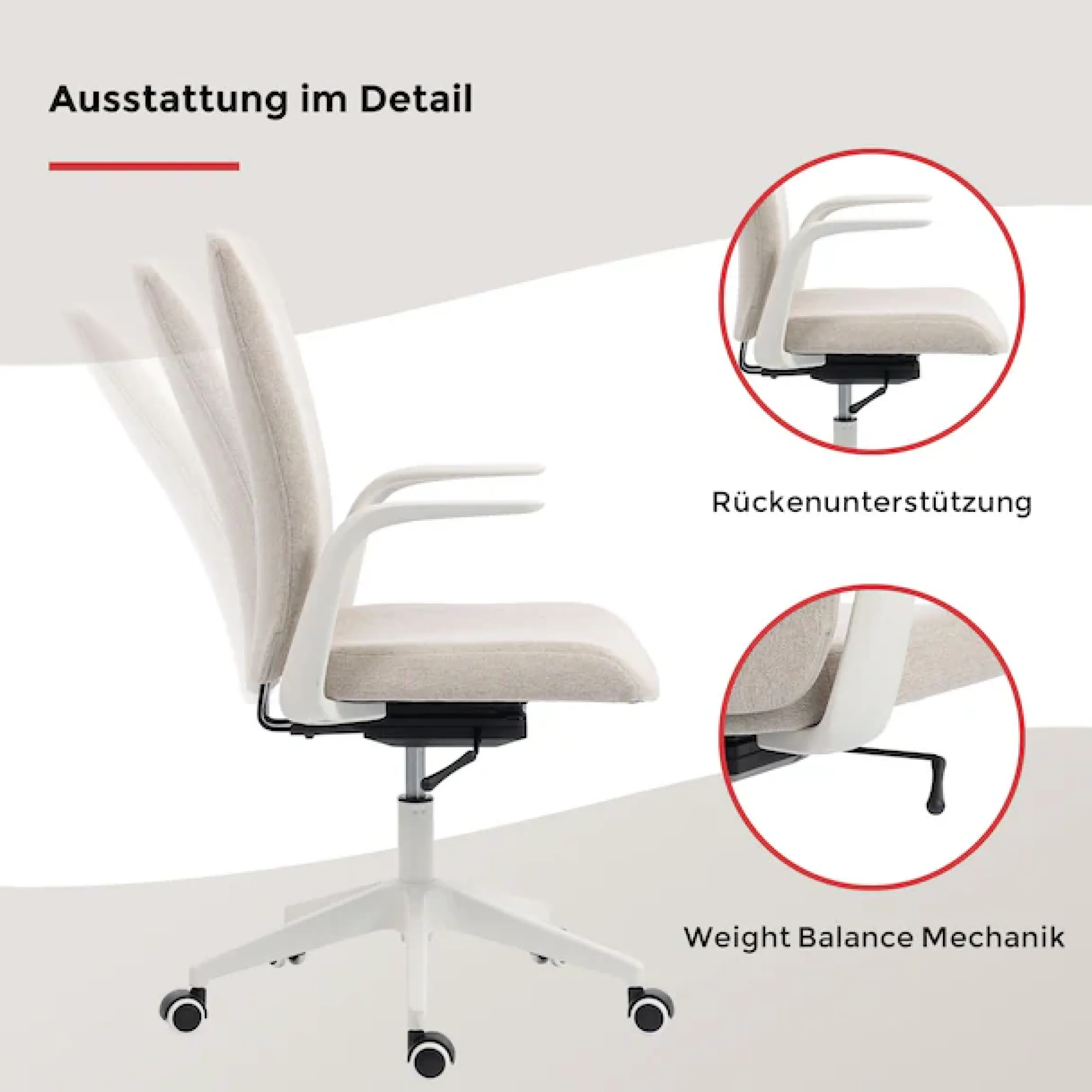 Duo Collection Drehstuhl »Floris« () 1 Stk.Weight Balance Mechanik - passt sich jedem Körpergewicht an
