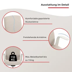 Duo Collection Drehstuhl »Floris« () 1 Stk.Weight Balance Mechanik - passt sich jedem Körpergewicht an