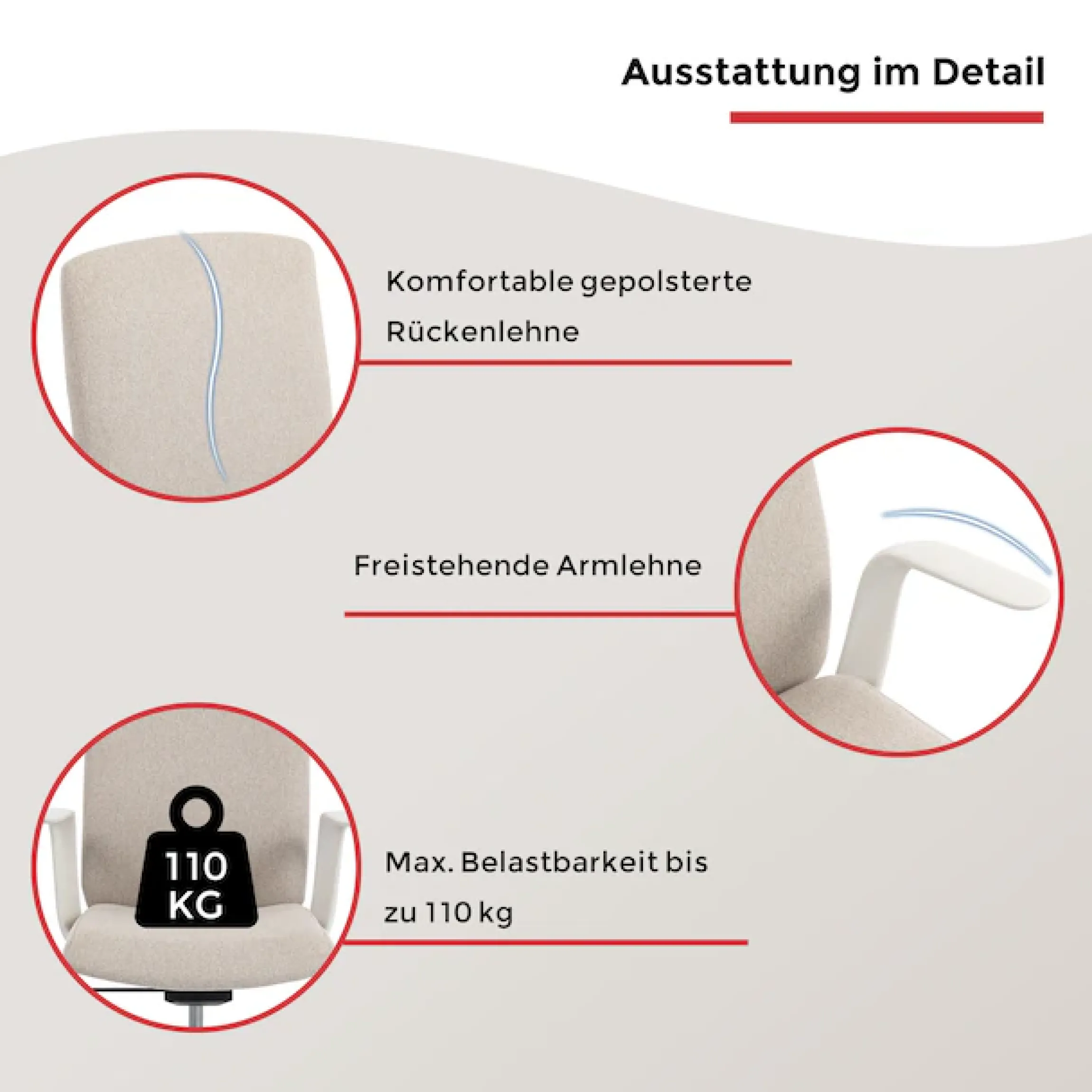 Duo Collection Drehstuhl »Floris« () 1 Stk.Weight Balance Mechanik - passt sich jedem Körpergewicht an