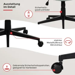 Duo Collection Drehstuhl »Tilo« () 1 Stk.Sitzhöhenverstellung, Wippmechanik, Sicherheitsdoppelrollen