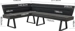 Duo Collection Eckbank »Alena« 1 Stk. tlg. beidseitig montierbar, Taschenfederkern